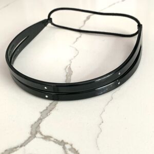 Black Shiny Jeweled Headband Bling for Hair